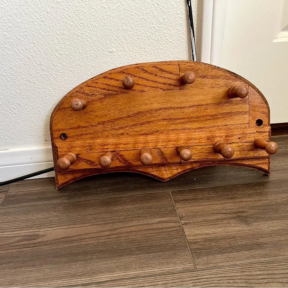 Wooden Wall Mounted Coat Rack  9/16 inches